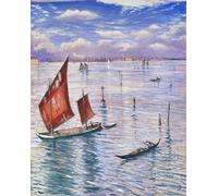 POSTERIIk Famous Print Pop Art Wall Art Graffiti Venice From the Lido by Christopher Richard Wynne Nevinson Art Prints for Home Decor 60x90cm