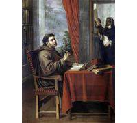 POSTERIIk Famous Print Pop Art Wall Art Graffiti Visit of the Italian Theologian and Philosopher Saint Thomas Aquinas by Francisco De Zurbaran Art Prints for Home Decor 60x90cm