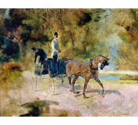 POSTERIIk Vintage Art Print Images Pictures Print a Dog Cart by Henri De Toulouse Lautrec Modern Colour Posters for Office Home Decor 60x90cm