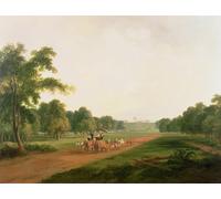POSTERIIk Vintage Art Print Images Pictures Print a Hunting Party in India by William Daniell Modern Colour Posters for Office Home Decor 60x90cm
