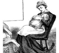 POSTERIIk Vintage Art Print Images Pictures Print a Mother Cuddling Her Child Whilst Sat on a Rocking Chair by Mary Ellen Edwards Modern Colour Posters for Office Home Decor 60x90cm