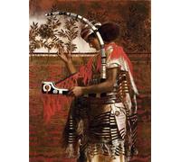 POSTERIIk Vintage Art Print Images Pictures Print a Young Musician Employed in the Temple Service During by Simeon Modern Colour Posters for Office Home Decor 60x90cm