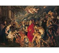 POSTERIIk Vintage Art Print Images Pictures Print Adoration of the Magi by Peter Paul Rubens Modern Colour Posters for Office Home Decor 60x90cm