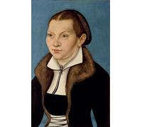 POSTERIIk Vintage Art Print Images Pictures Print Albertrdinal Elector of Mainz At the Foot of the Cross by Lucas Cranach the Elder Modern Colour Posters for Office Home Decor 60x90cm
