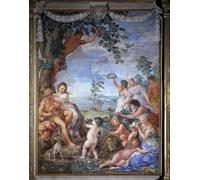 POSTERIIk Vintage Art Print Images Pictures Print Allegory of the Four Ages the Golden Age Fresco by Pietro Da Cortona Modern Colour Posters for Office Home Decor 60x90cm