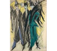 POSTERIIk Vintage Art Print Images Pictures Print Berlin street scene by Ernst Ludwig Kirchner Modern Colour Posters for Office Home Decor 60x90cm