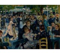 POSTERIIk Vintage Art Print Images Pictures Print Dance At The Moulin de la Galette by Pierre Auguste Renoir Modern Colour Posters for Office Home Decor 60x90cm