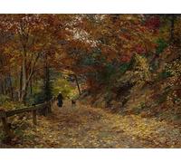 POSTERIIk Vintage Art Print Images Pictures Print Falling Leaves by Olga Wisinger-florian Modern Colour Posters for Office Home Decor 60x90cm