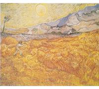 POSTERIIk Vintage Art Print Images Pictures Print Field of Wheat Behind the Hospital Saint-paul by Vincent Van Gogh Modern Colour Posters for Office Home Decor 60x90cm