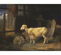 POSTERIIk Vintage Art Print Images Pictures Print Heath Ewe and Lambs by Famous Artist Modern Colour Posters for Office Home Decor 60x90cm