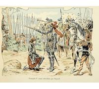 POSTERIIk Vintage Art Print Images Pictures Print Illustration Taken From the Book History of the Chevalier Bayard by Paul De Semant Modern Colour Posters for Office Home Decor 60x90cm