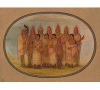 POSTERIIk Vintage Art Print Images Pictures Print Iowa Indians Who Visited London and Paris by George Catlin Modern Colour Posters for Office Home Decor 60x90cm