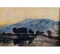 POSTERIIk Vintage Art Print Images Pictures Print Landscape Sunset by Sell Cotman Modern Colour Posters for Office Home Decor 60x90cm