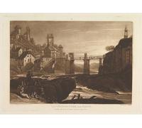 POSTERIIk Vintage Art Print Images Pictures Print Lauffenbourgh on the Rhine by Mallord William Turner Modern Colour Posters for Office Home Decor 60x90cm