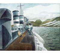 POSTERIIk Vintage Art Print Images Pictures Print Leaving Scapa Flow pencil und wc on paper by Eric Ravilious Modern Colour Posters for Office Home Decor 60x90cm