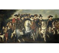 POSTERIIk Vintage Art Print Images Pictures Print Maurice Accompanied by Adriaen Pietersz Van De Venne Modern Colour Posters for Office Home Decor 60x90cm