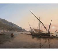 POSTERIIk Vintage Art Print Images Pictures Print of Castellammare on the Gulf of Naples by Jakob Alt Modern Colour Posters for Office Home Decor 60x90cm