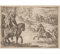 POSTERIIk Vintage Art Print Images Pictures Print Oriental Hunters Hunt Deer by Antonio Tempesta Modern Colour Posters for Office Home Decor 60x90cm