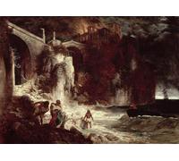 POSTERIIk Vintage Art Print Images Pictures Print Pirate Assault on a Coastal Fort by Arnold Böcklin Modern Colour Posters for Office Home Decor 60x90cm