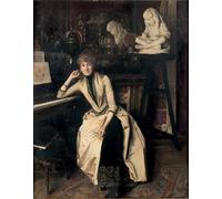 POSTERIIk Vintage Art Print Images Pictures Print Portrait De Madame Gustave Paul by Emile Friant Modern Colour Posters for Office Home Decor 60x90cm