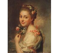 POSTERIIk Vintage Art Print Images Pictures Print Portrait of the Artist's Wife Marie Suzanne by Alexander Roslin Modern Colour Posters for Office Home Decor 60x90cm
