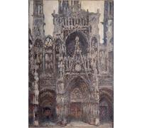 POSTERIIk Vintage Art Print Images Pictures Print Rouen Cathedral the Portal Brown Harmony Oil on Canvas by Claude Monet Modern Colour Posters for Office Home Decor 60x90cm