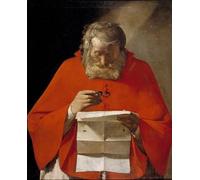 POSTERIIk Vintage Art Print Images Pictures Print Saint Lisant Oil on Canvas by Georges De La Tour Modern Colour Posters for Office Home Decor 60x90cm
