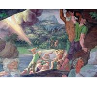POSTERIIk Vintage Art Print Images Pictures Print Sala Dei Giganti Detail of the Destruction of the Giants by Giulio Romano Modern Colour Posters for Office Home Decor 60x90cm