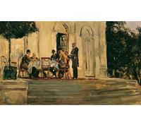 POSTERIIk Vintage Art Print Images Pictures Print Souper on the Terrace of the Badenburg in the Nymphenburg Park by Max Slevogt Modern Colour Posters for Office Home Decor 60x90cm