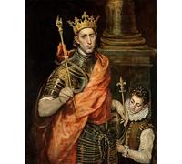 POSTERIIk Vintage Art Print Images Pictures Print St Louis and His Page by El Greco Modern Colour Posters for Office Home Decor 60x90cm