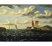 POSTERIIk Vintage Art Print Images Pictures Print Staten Island and the Narrows by Famous Artist Modern Colour Posters for Office Home Decor 60x90cm
