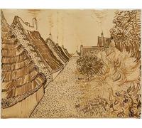 POSTERIIk Vintage Art Print Images Pictures Print Straße in Saintes-maries-de-la-mer by Vincent Van Gogh Modern Colour Posters for Office Home Decor 60x90cm