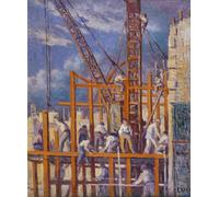POSTERIIk Vintage Art Print Images Pictures Print the Building Sites of Paris by Maximilien Luce Modern Colour Posters for Office Home Decor 60x90cm