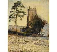 POSTERIIk Vintage Art Print Images Pictures Print the Church At East Knoyle Thaw by Lucien Pissarro Modern Colour Posters for Office Home Decor 60x90cm