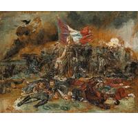 POSTERIIk Vintage Art Print Images Pictures Print the Defense of Paris by Jean-louis Ernest Meissonier Modern Colour Posters for Office Home Decor 60x90cm