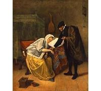POSTERIIk Vintage Art Print Images Pictures Print the Doctor and His Patient by Jan Steen Modern Colour Posters for Office Home Decor 60x90cm