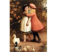 POSTERIIk Vintage Art Print Images Pictures Print The Foster Sisters Philip Richard Morris Modern Colour Posters for Office Home Decor 60x90cm