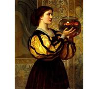 POSTERIIk Vintage Art Print Images Pictures Print the Goldfish Bowl by Charles Edward Perugini Modern Colour Posters for Office Home Decor 60x90cm