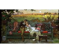 POSTERIIk Vintage Art Print Images Pictures Print the Honeymoon by Marcus Stone Modern Colour Posters for Office Home Decor 60x90cm