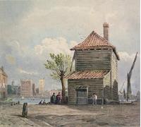 POSTERIIk Vintage Art Print Images Pictures Print the Horse Ferry Millbank by Varley Modern Colour Posters for Office Home Decor 60x90cm