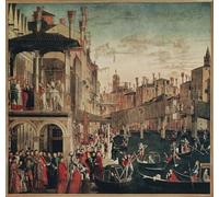 POSTERIIk Vintage Art Print Images Pictures Print the Miracle of the True Cross on the Rialto Bridge by Vittore Carpaccio Modern Colour Posters for Office Home Decor 60x90cm