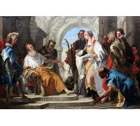 POSTERIIk Vintage Art Print Images Pictures Print the Patron Saints of the Crotta Family by Battista Tiepolo Modern Colour Posters for Office Home Decor 60x90cm