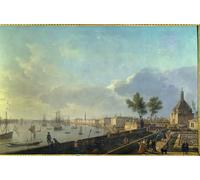 POSTERIIk Vintage Art Print Images Pictures Print the Port of Bordeaux with the Ramparts Paintingth by Claude Vernet Modern Colour Posters for Office Home Decor 60x90cm