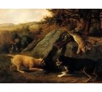 POSTERIIk Vintage Art Print Images Pictures Print the Rabbit Hunters by Thomas Hewes Hinckley Modern Colour Posters for Office Home Decor 60x90cm