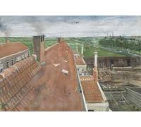 POSTERIIk Vintage Art Print Images Pictures Print the Rooftops of La Haye by Vincent Van Gogh Modern Colour Posters for Office Home Decor 60x90cm