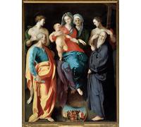 POSTERIIk Vintage Art Print Images Pictures Print the Virgin Has Child with Saint Anne and Four Saints Saint by Jacopo Pontormo Modern Colour Posters for Office Home Decor 60x90cm