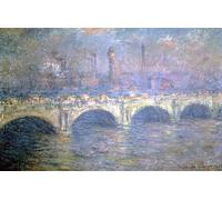 POSTERIIk Vintage Art Print Images Pictures Print the Waterloo Bridge London by Claude Monet Modern Colour Posters for Office Home Decor 60x90cm