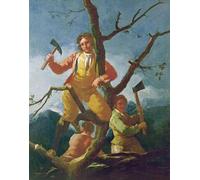 POSTERIIk Vintage Art Print Images Pictures Print the Woodcutters by Francisco De Goya Modern Colour Posters for Office Home Decor 60x90cm