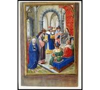 POSTERIIk Vintage Art Print Images Pictures Print W Fol.r Finding of the Child Jesus in the Temple by Simon Bening Modern Colour Posters for Office Home Decor 60x90cm