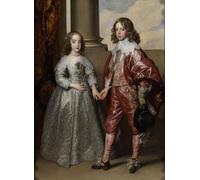 POSTERIIk Vintage Art Print Images Pictures Print William Ii of Orange and His Bride Mary Stuart by Van Dyck Modern Colour Posters for Office Home Decor 60x90cm